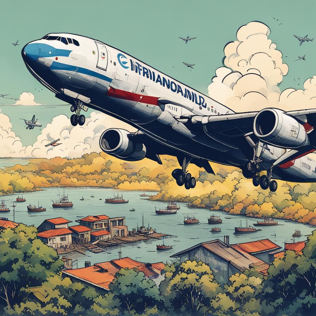 Plane Crashing and Exploding