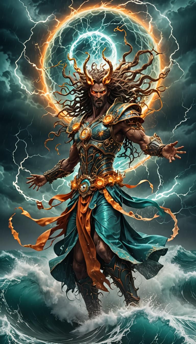 Ocean Storm God in Action