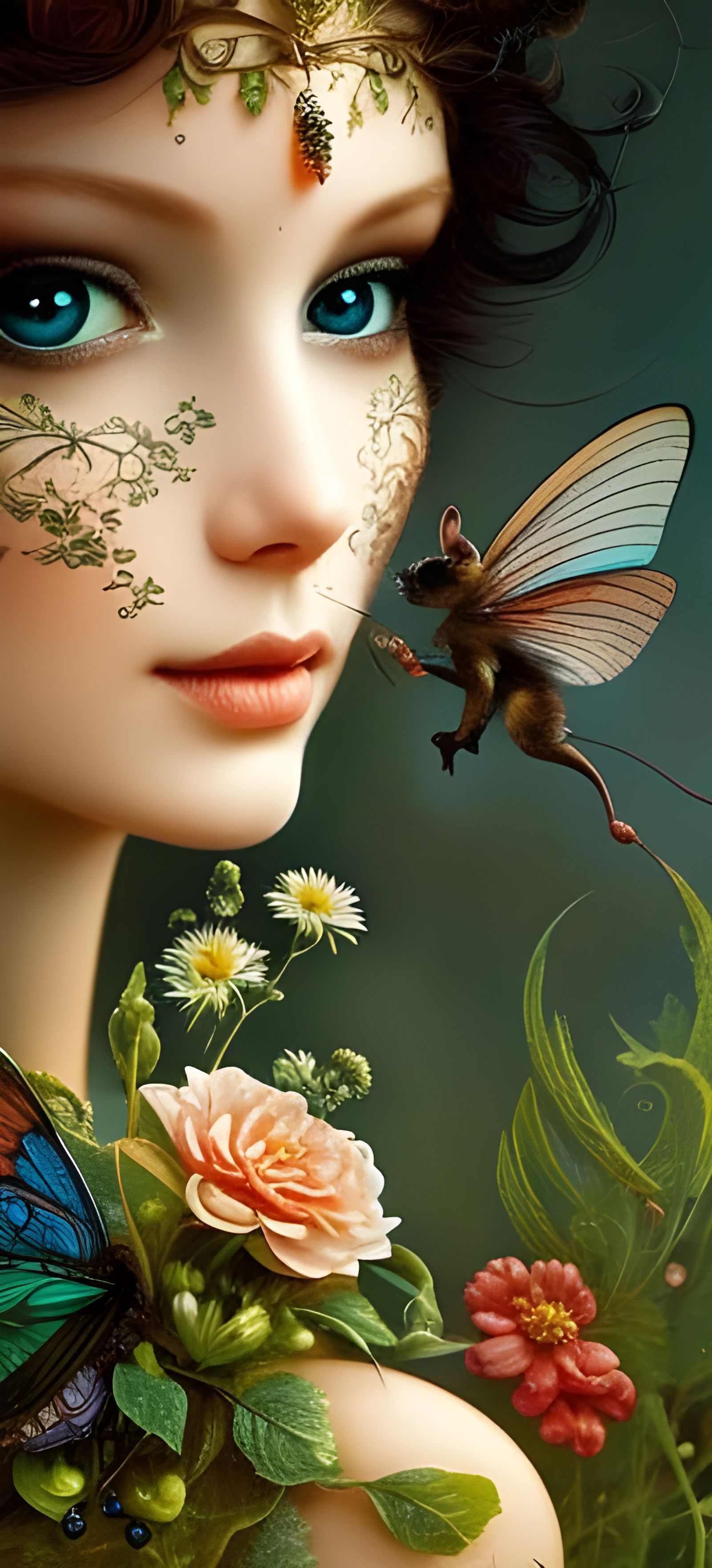 Pixie Girl Portrait in Fantasycore Style