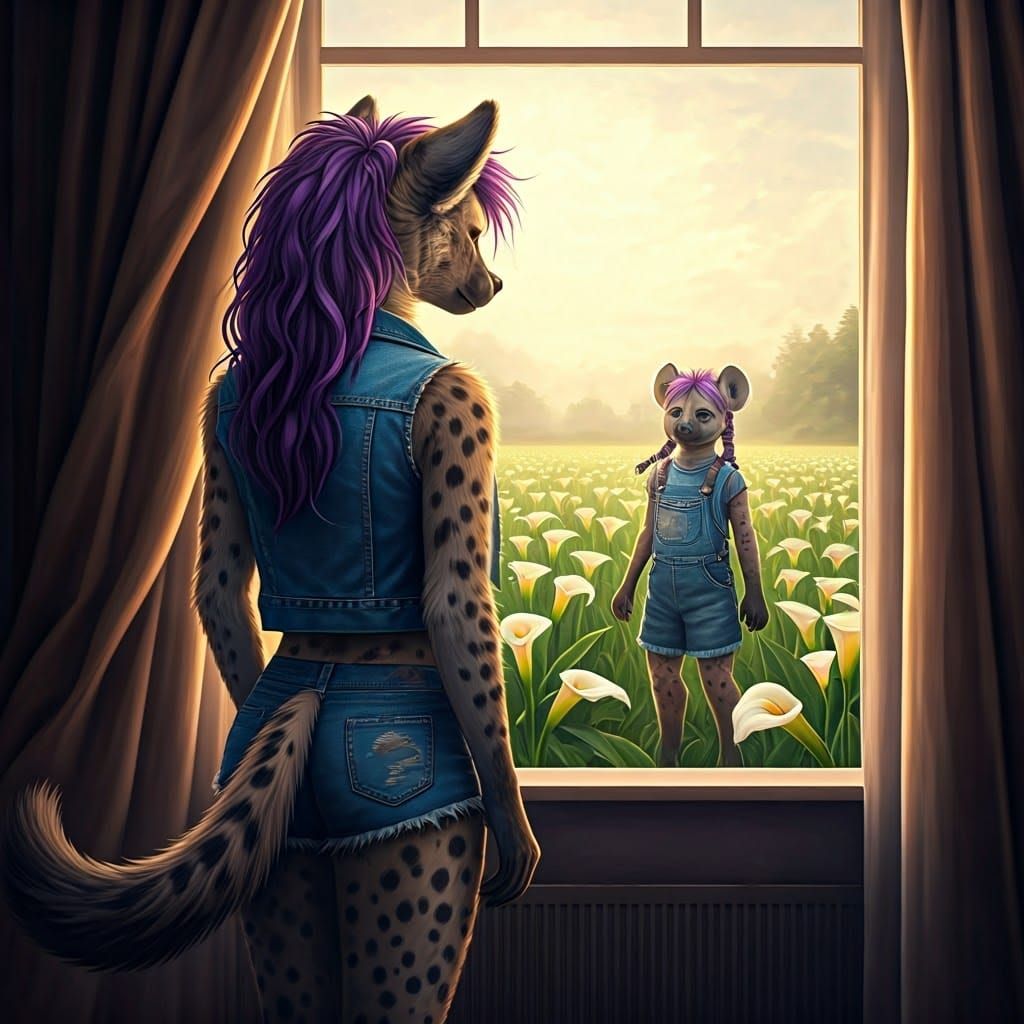 Whimsical She-Hyena Reflects on Childhood Memories in a Spri...