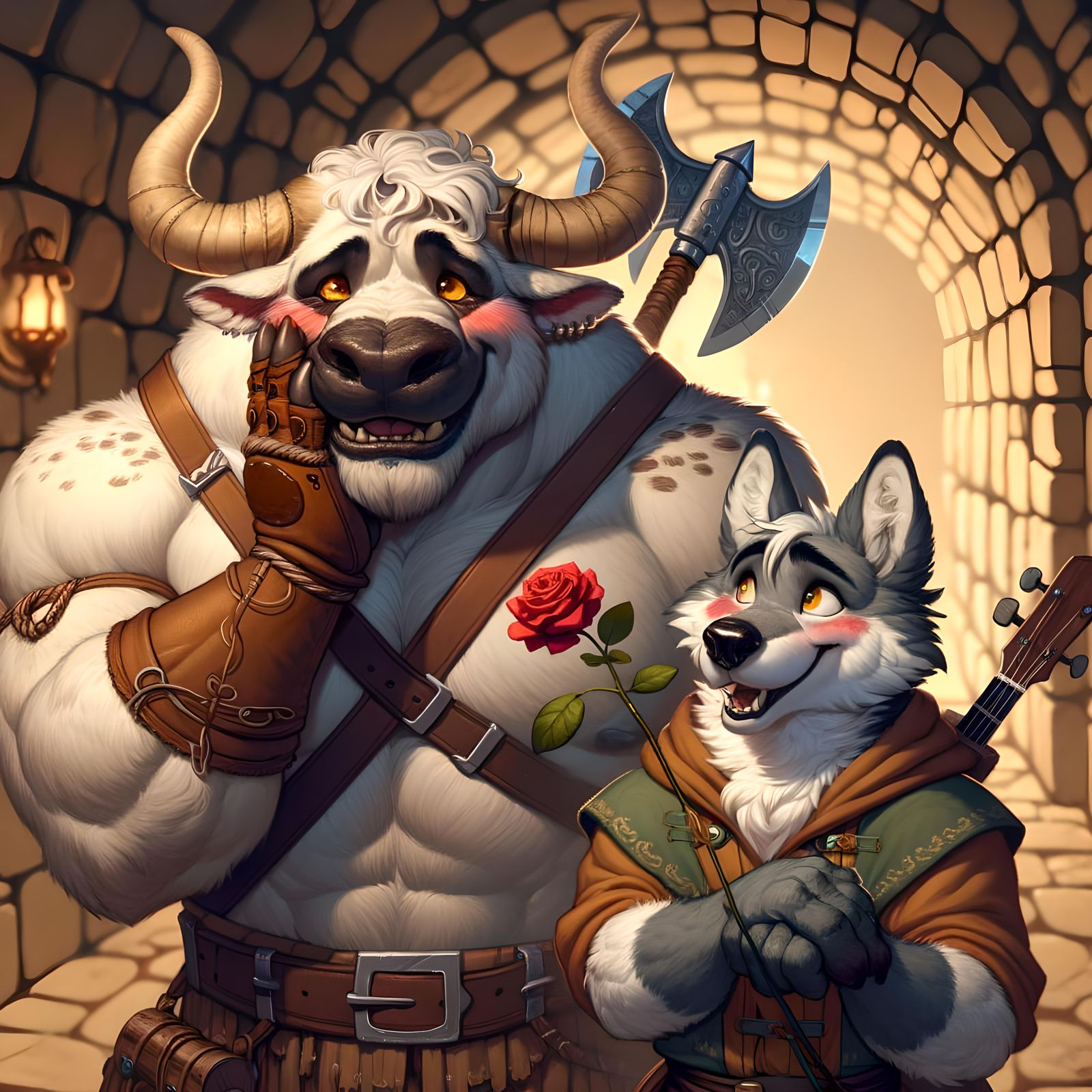 Minotaur's Unexpected Admirer in Dungeon Maze