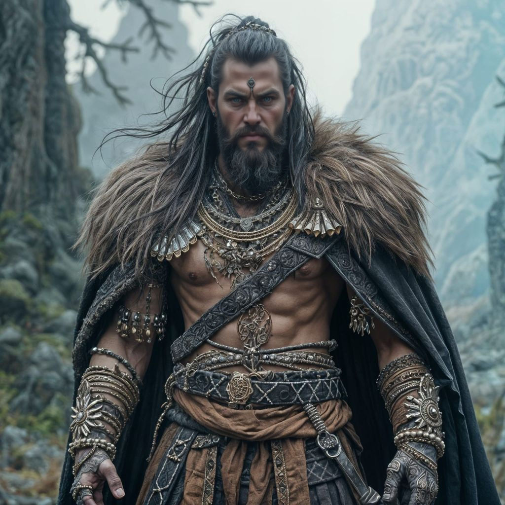 Intricate Northern Barbarian Beaded Jewelry in Epic Style