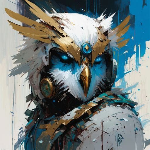 Snow Owl in Nanotech Armor Portrait