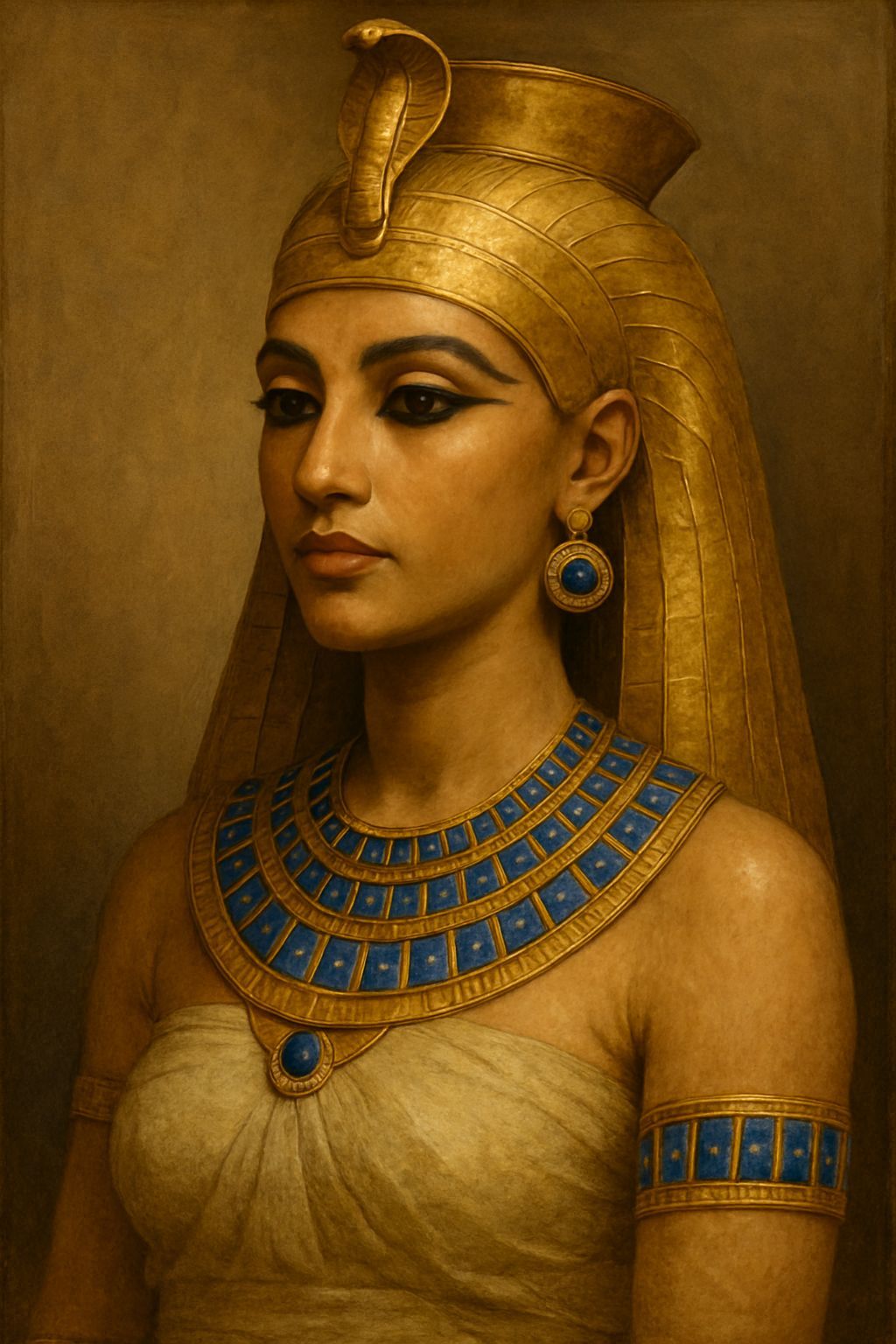 Ancient Egyptian Queen with Lapis Lazuli Jewelry