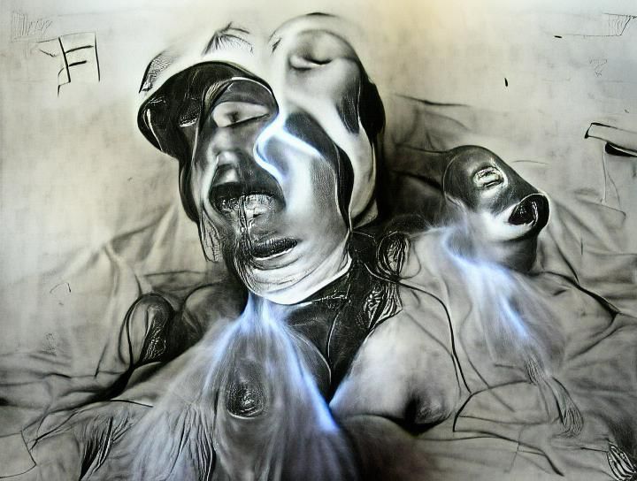 Hyperrealistic Charcoal Drawing with Ethereal Light