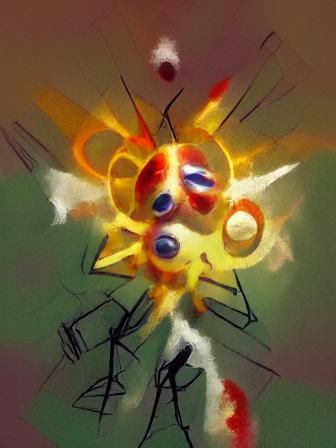 Abstract Exploding Sun: A Burst of Color