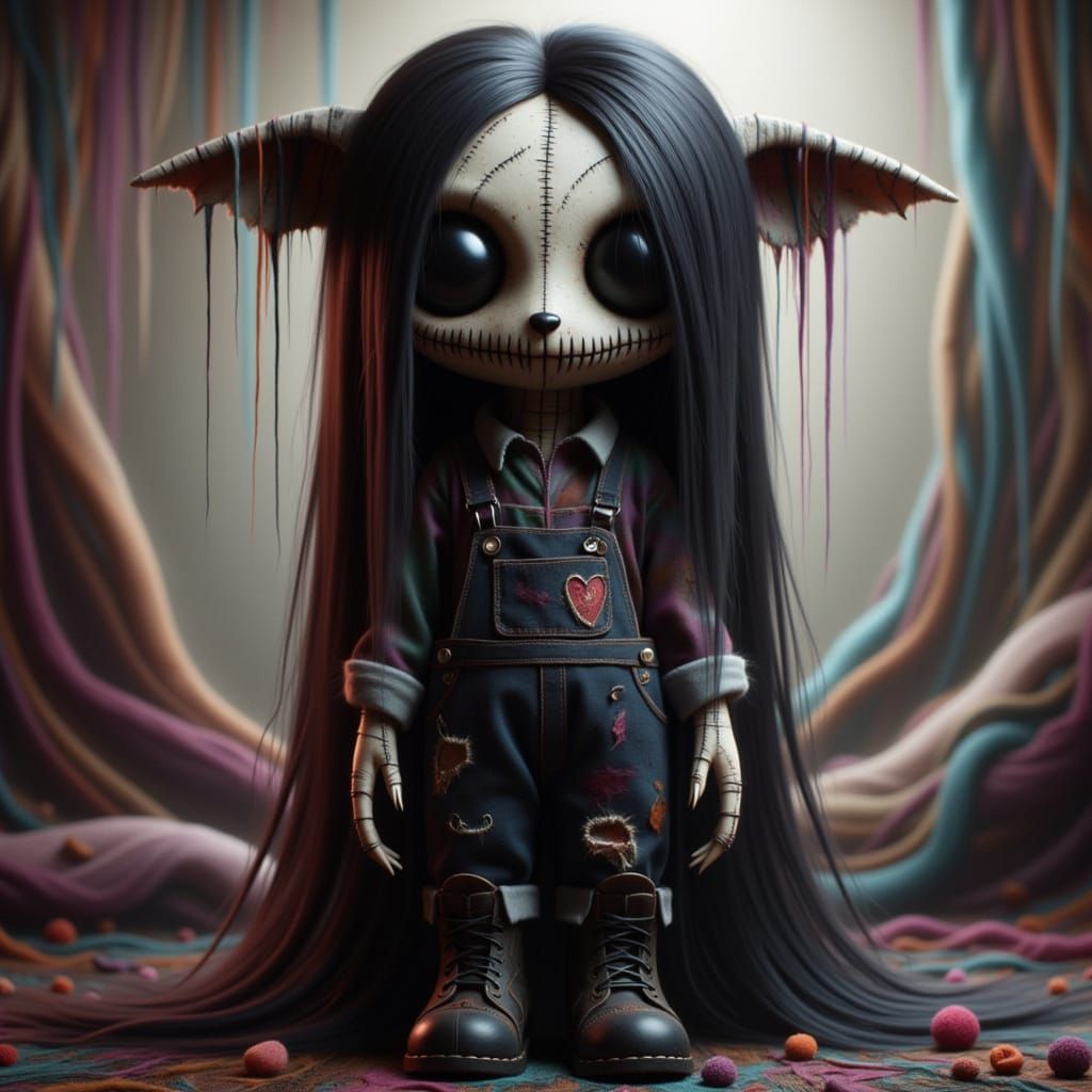 Gothic Girl in Dark Attire