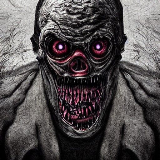 Horrific Nightmare Monster in Hyperrealism