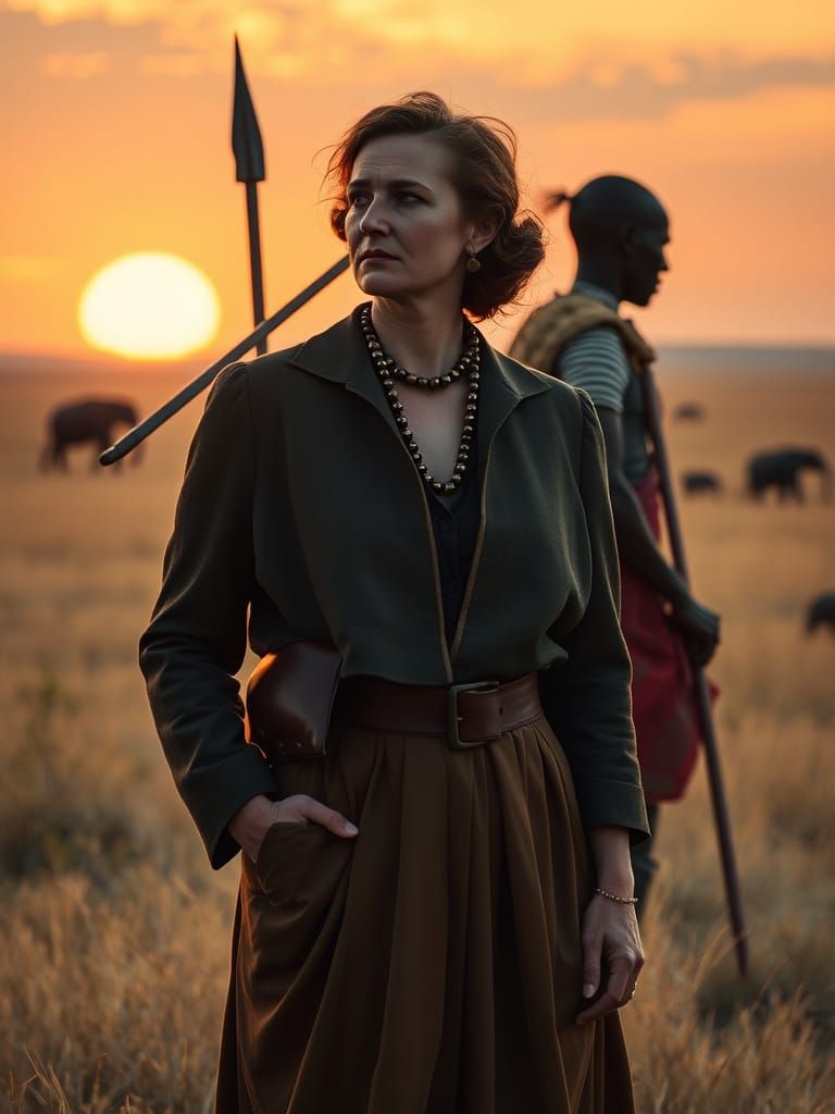 African Dawn: Danish Noblewoman in Colonial Attire