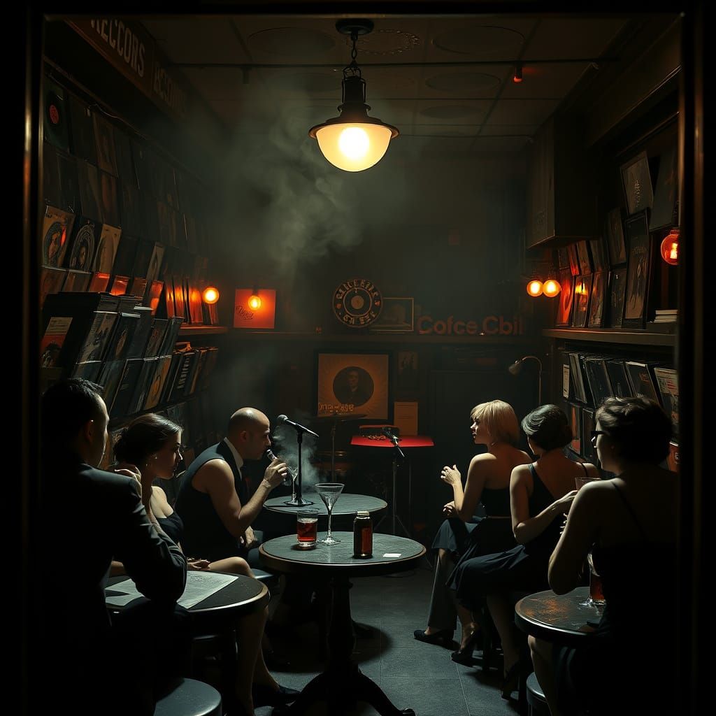 1920s Speakeasy Scene with Jazz Music