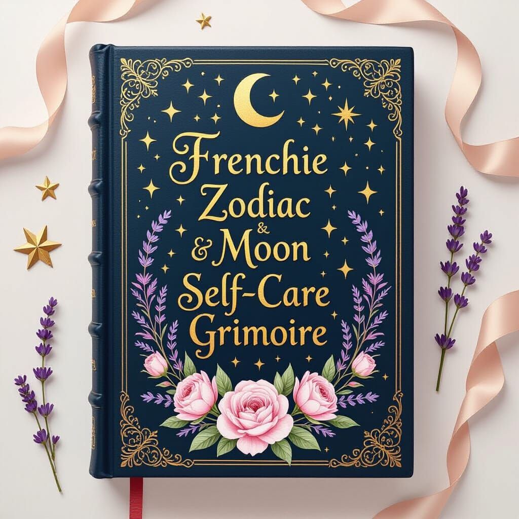 Luxury French Grimoire Book Cover Design