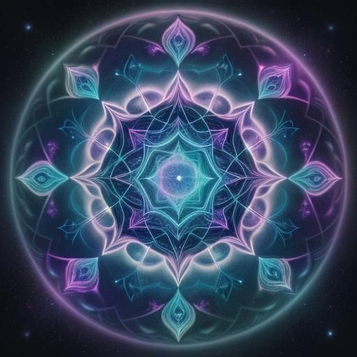 Astral Projection: Sacred Geometry in Cosmic Nebula