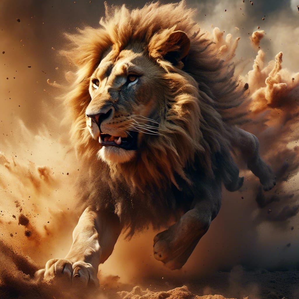 Lion charge