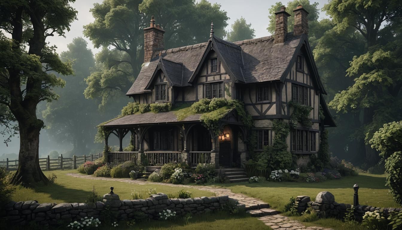 Old Cottage in Gothic Style