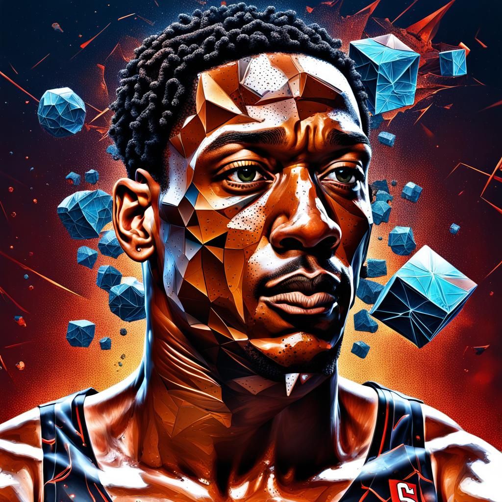 Surreal DeMar DeRozan Portrait in Vibrant Colors