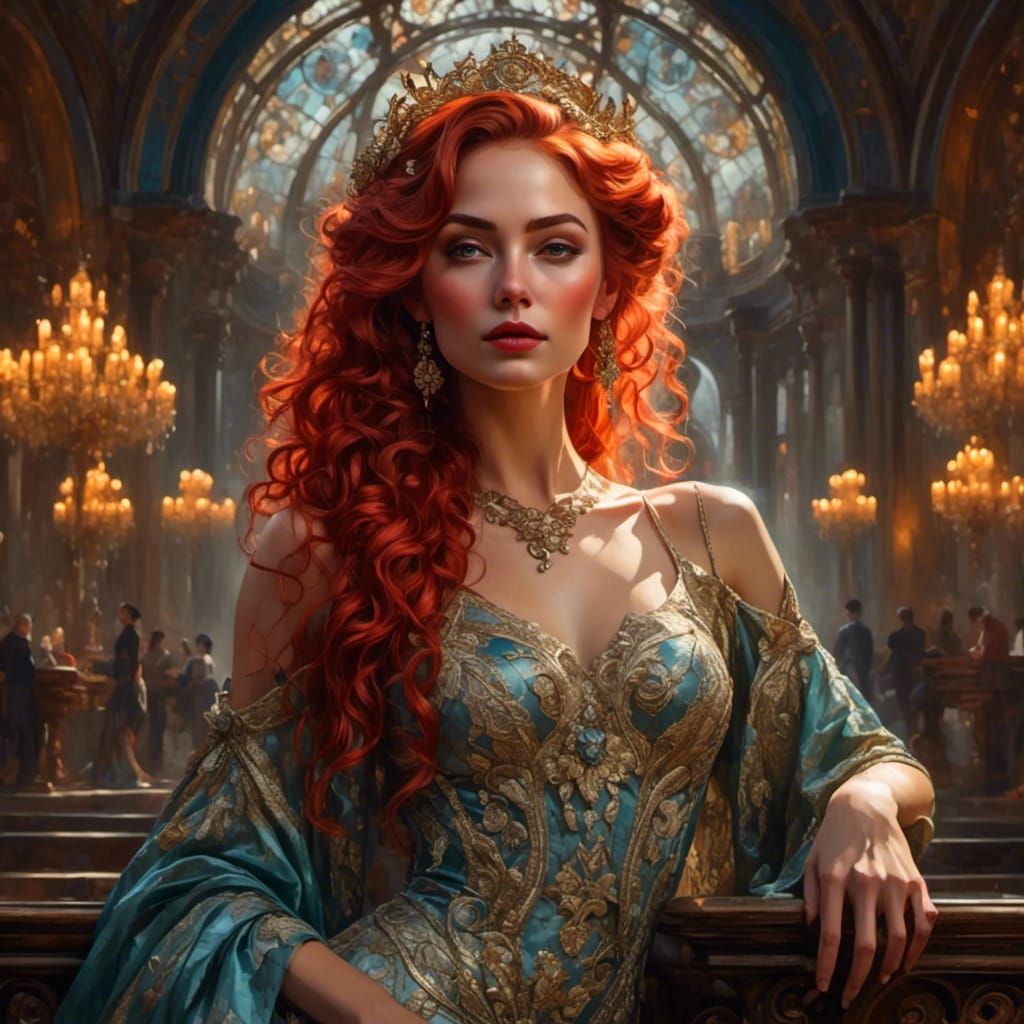 Elven Goddess Portrait in Hyperdetailed Digital Art