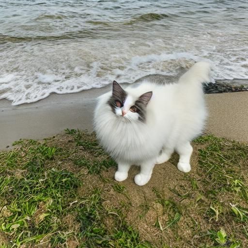 Ragdoll Cat's Tropical Beach Getaway