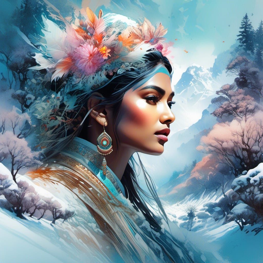 beautiful Indian Fantasy Winter Landscape