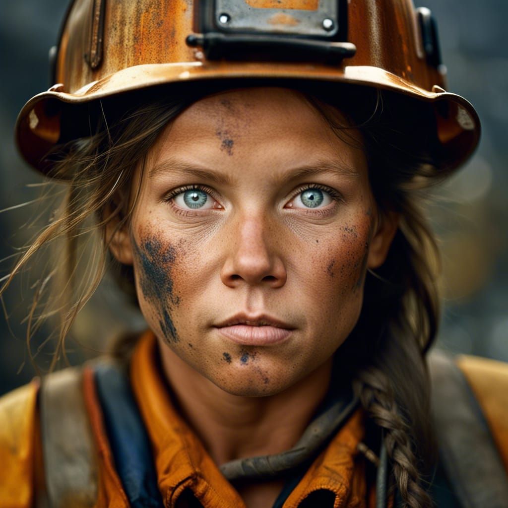 Close-Up Portrait of Coal Miner's Daughter