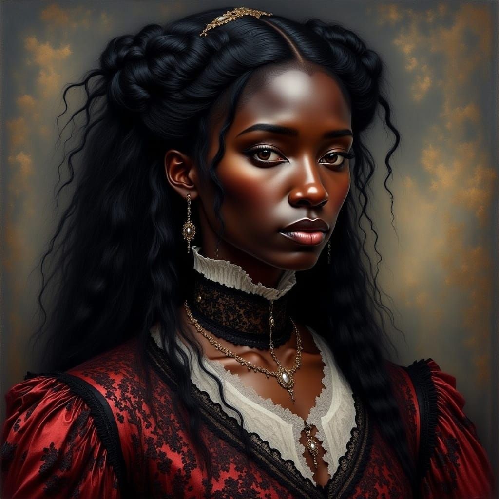 Renaissance Victorian Portrait of a Black Woman