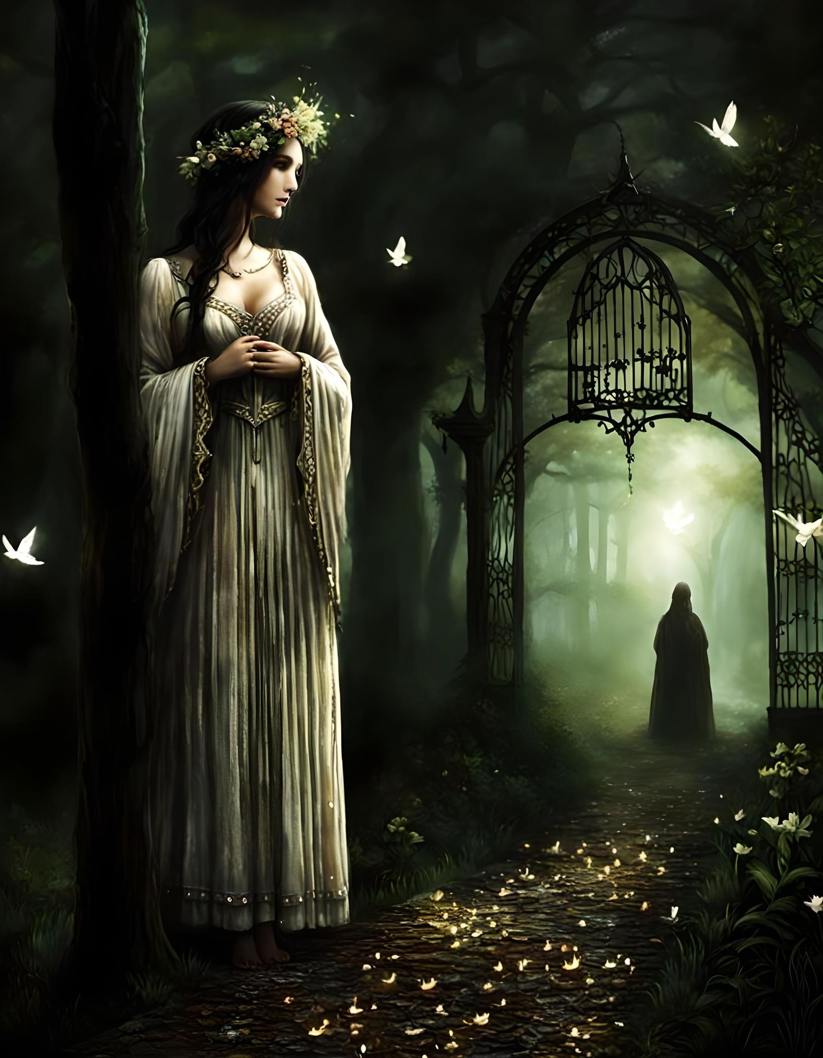 Surreal Meeting in Blissful Dreamscape