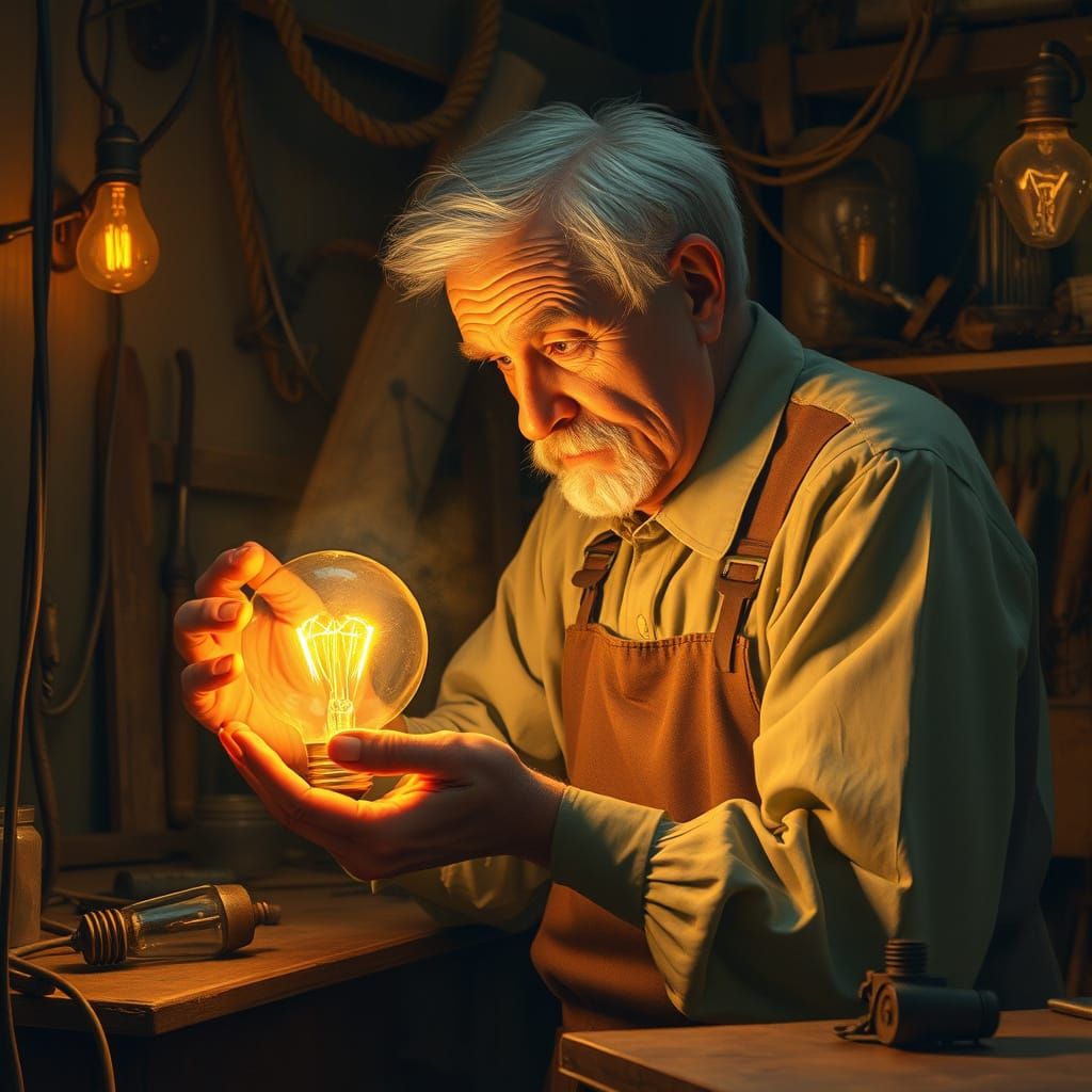 Inventor of Light: Thomas Edison's Workshop Moment
