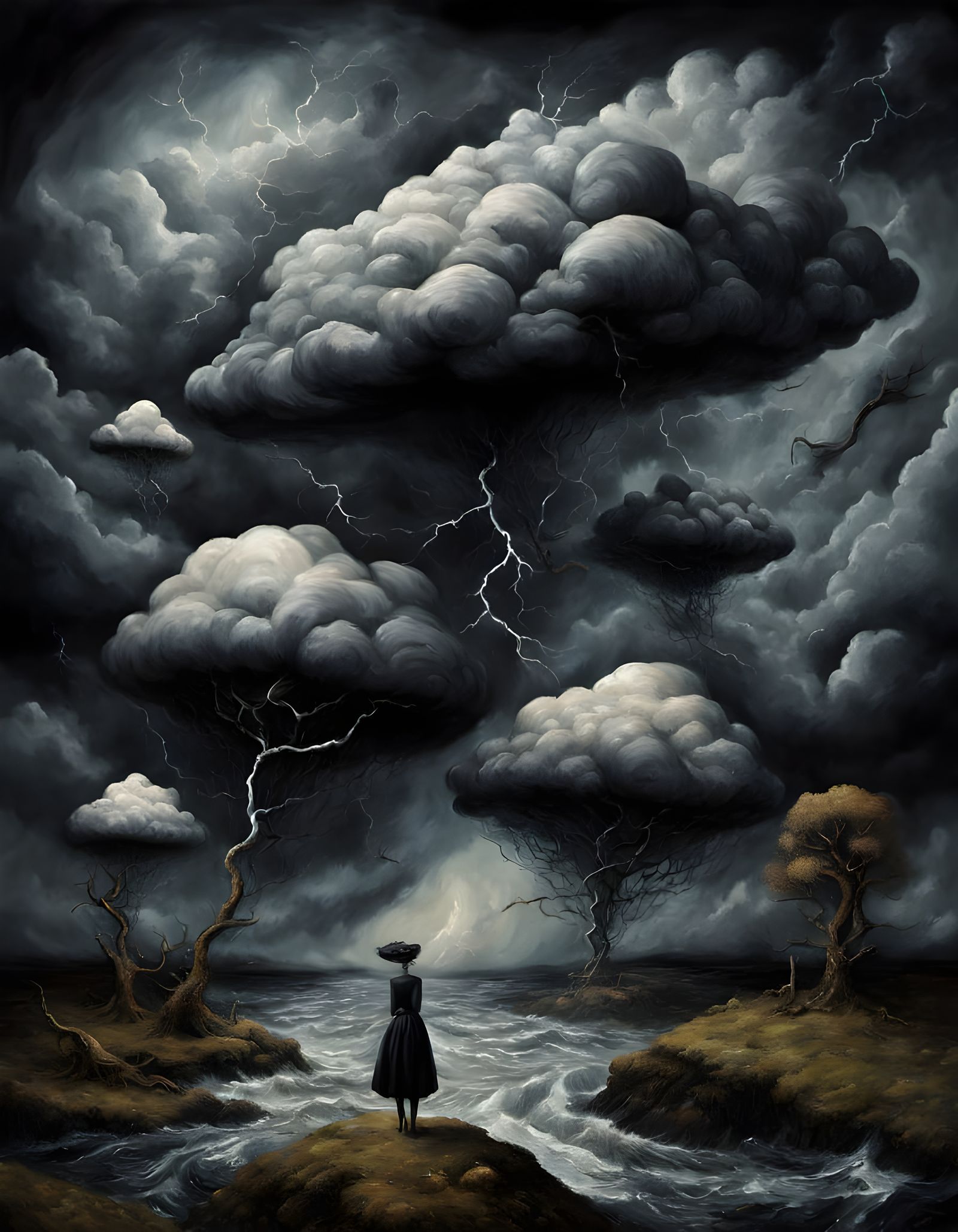 Dark Manipulative Surrealism  bizarre illogical nature dream...