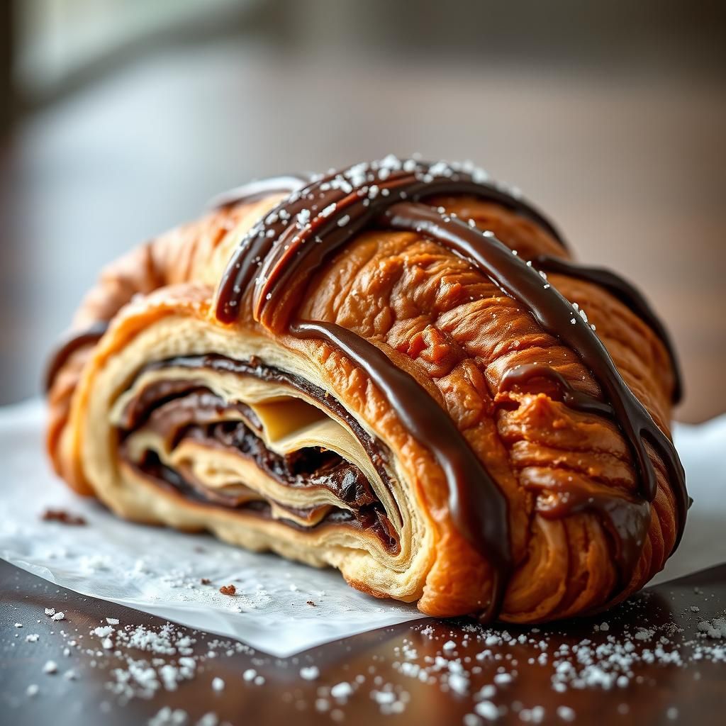 Delicious Chocolate Croissant in Hyper-Realistic 8K