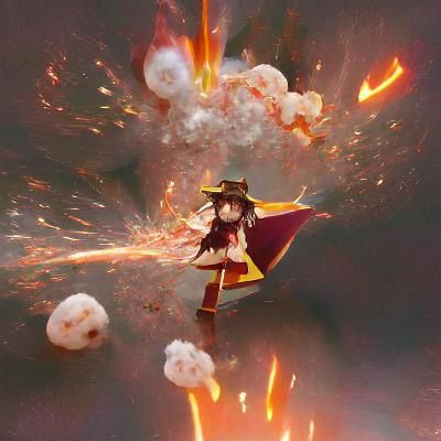 Dramatic Explosion Effect with Vibrant Colors