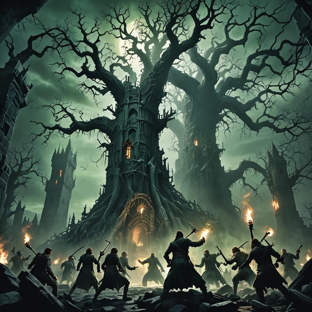 Resident Evil Characters Battle in Dark Fantasy Dol Guldur