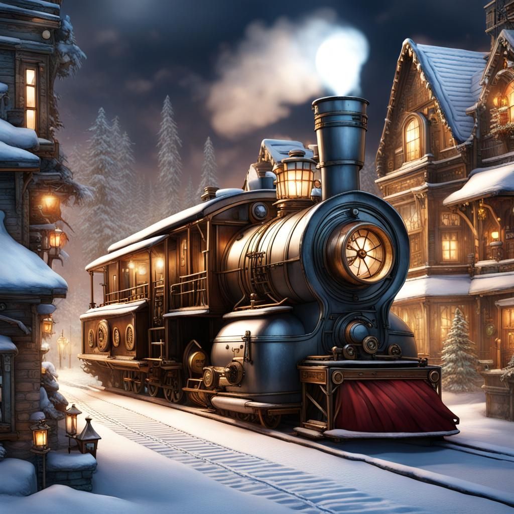Steampunk Christmas Wonderland Town