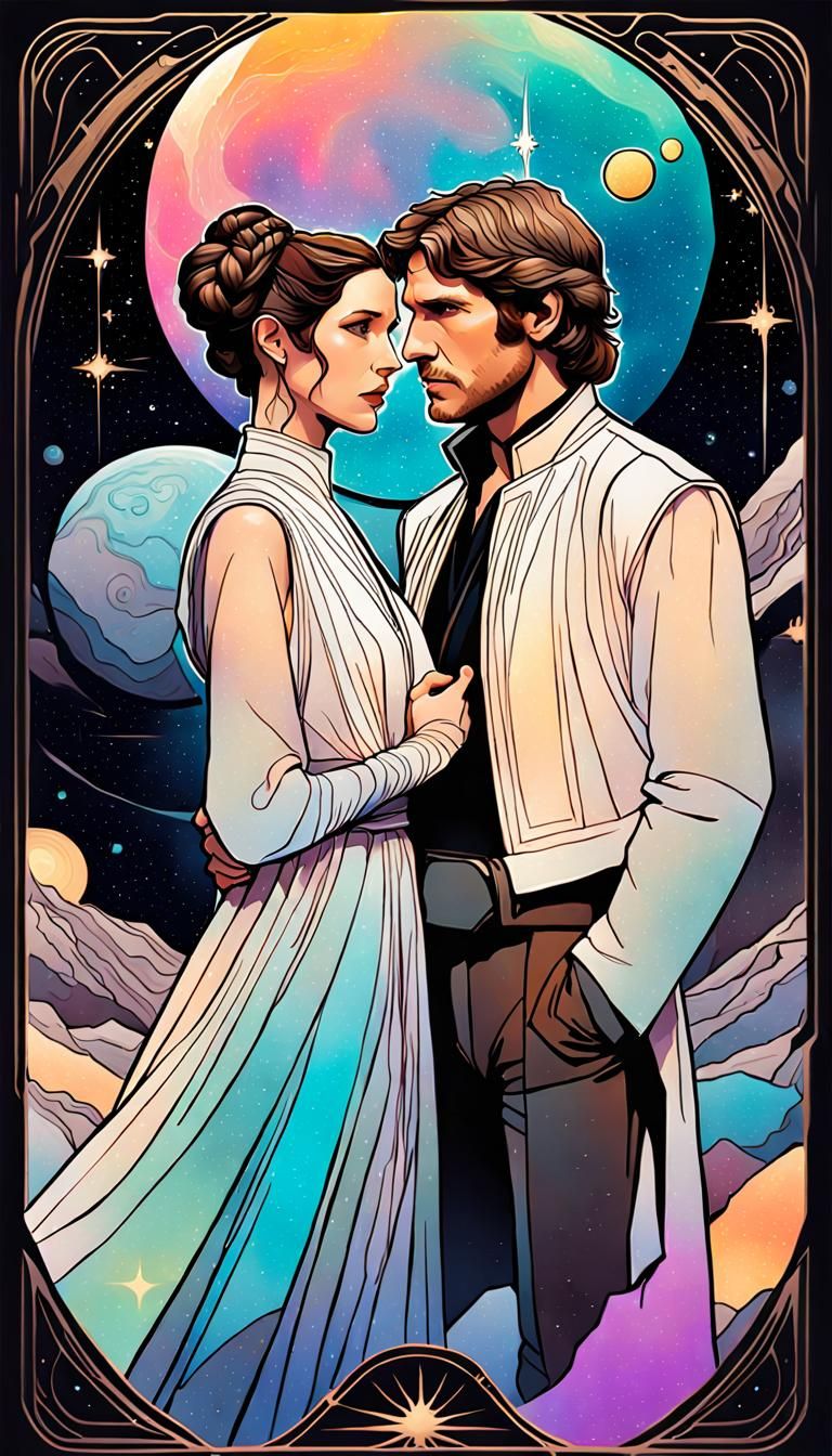 The Lovers TAROT CARD (Leia and Han)