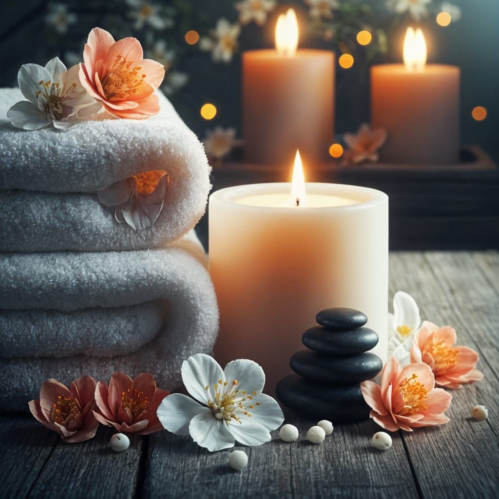 Tranquil Spa Sanctuary with Orange Blossoms
