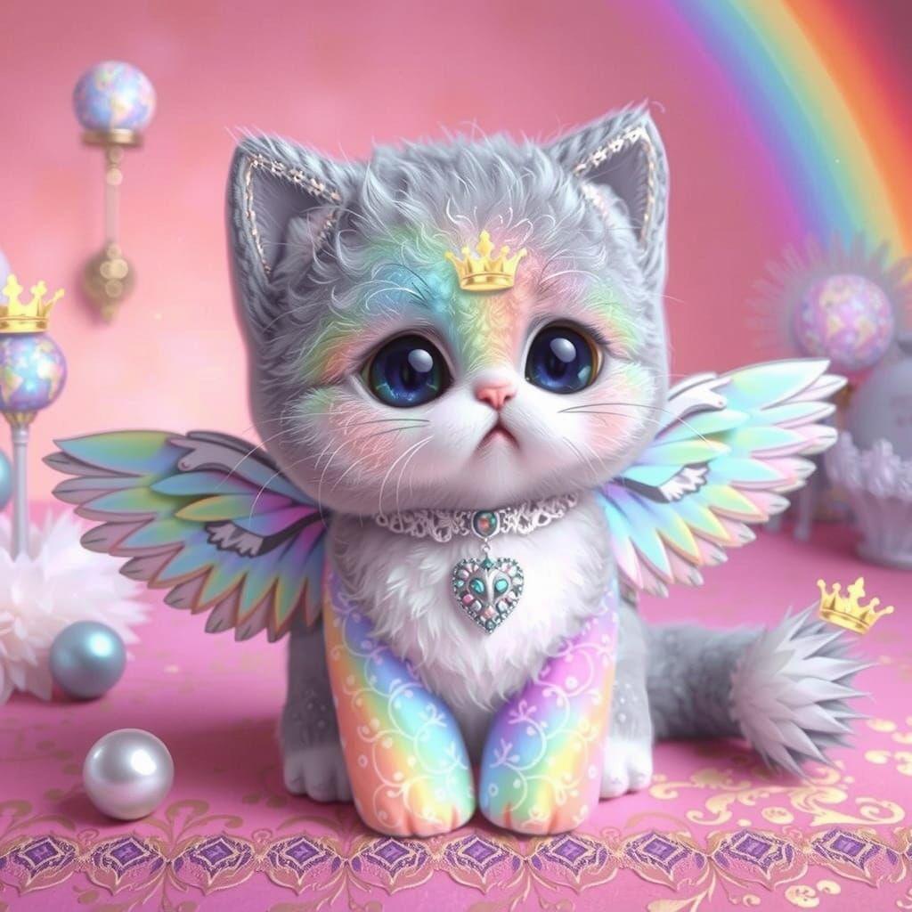 Regal Feline Ruler in Luxurious Palace Setting