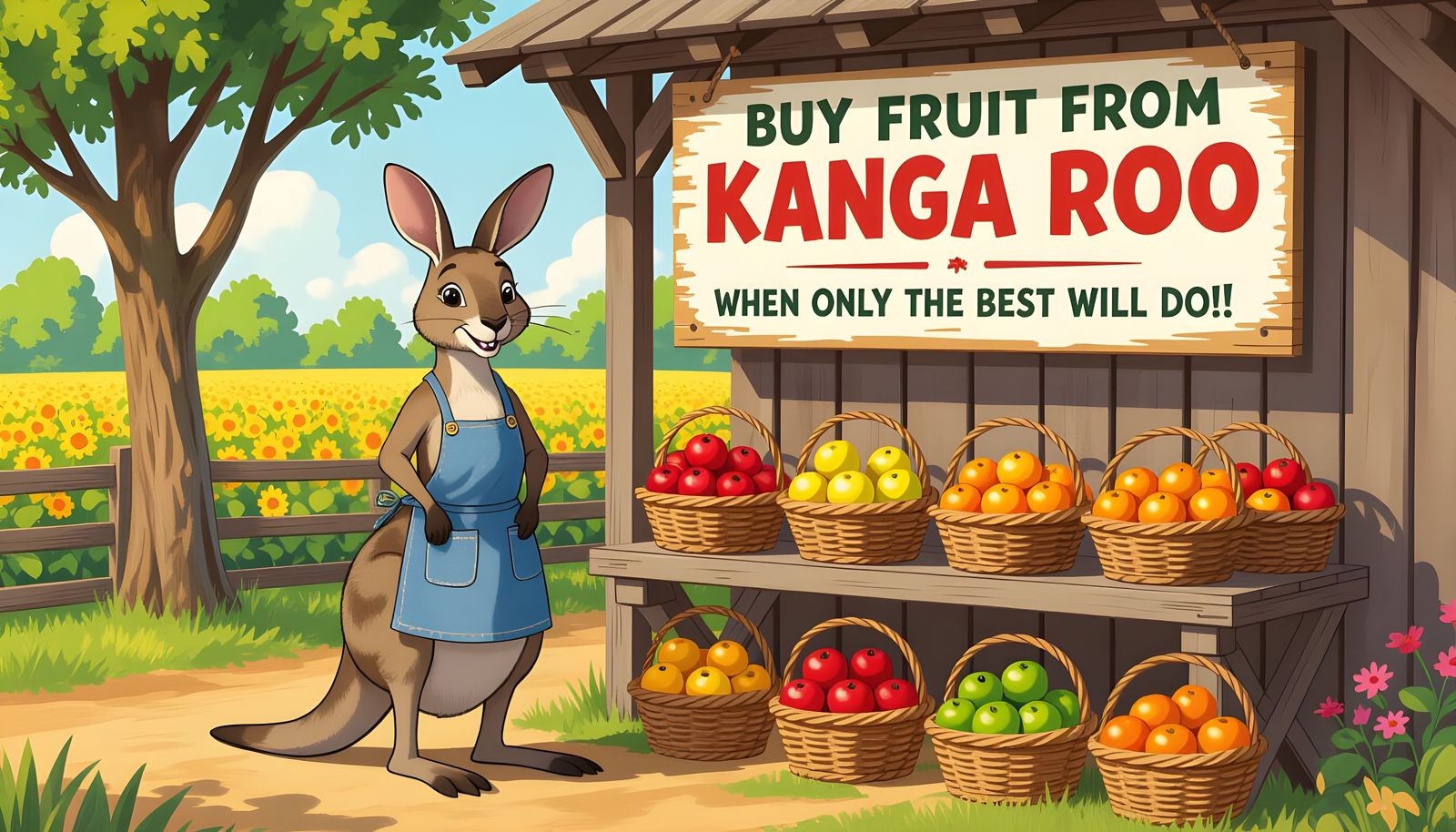 Anthropomorphic Kangaroo's Farmstand