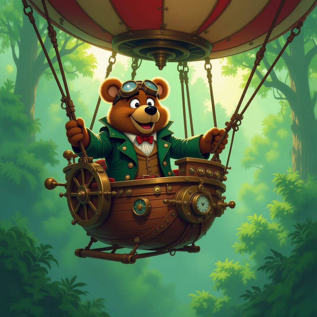 Fozzie Bear Steampunk Airship Adventure