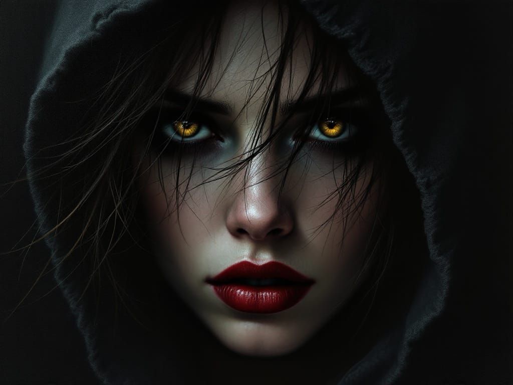 Enigmatic Woman in Shadows