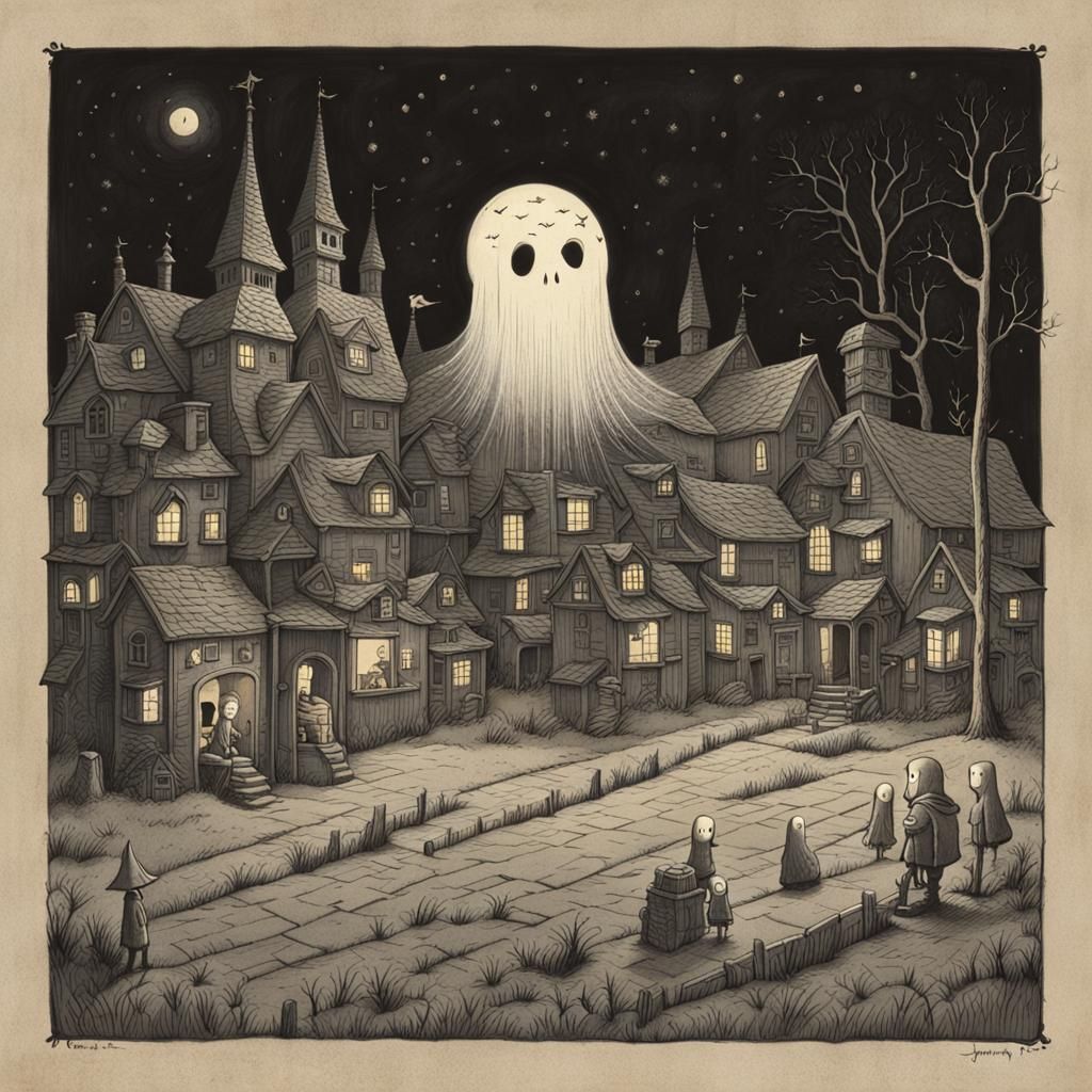 Ethereal Ghost Stories in Sketch Art Style