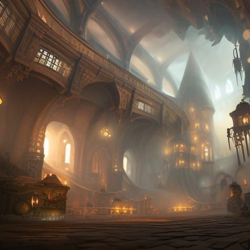 Hogwarts Gym: Detailed Matte Painting in Unreal Engine