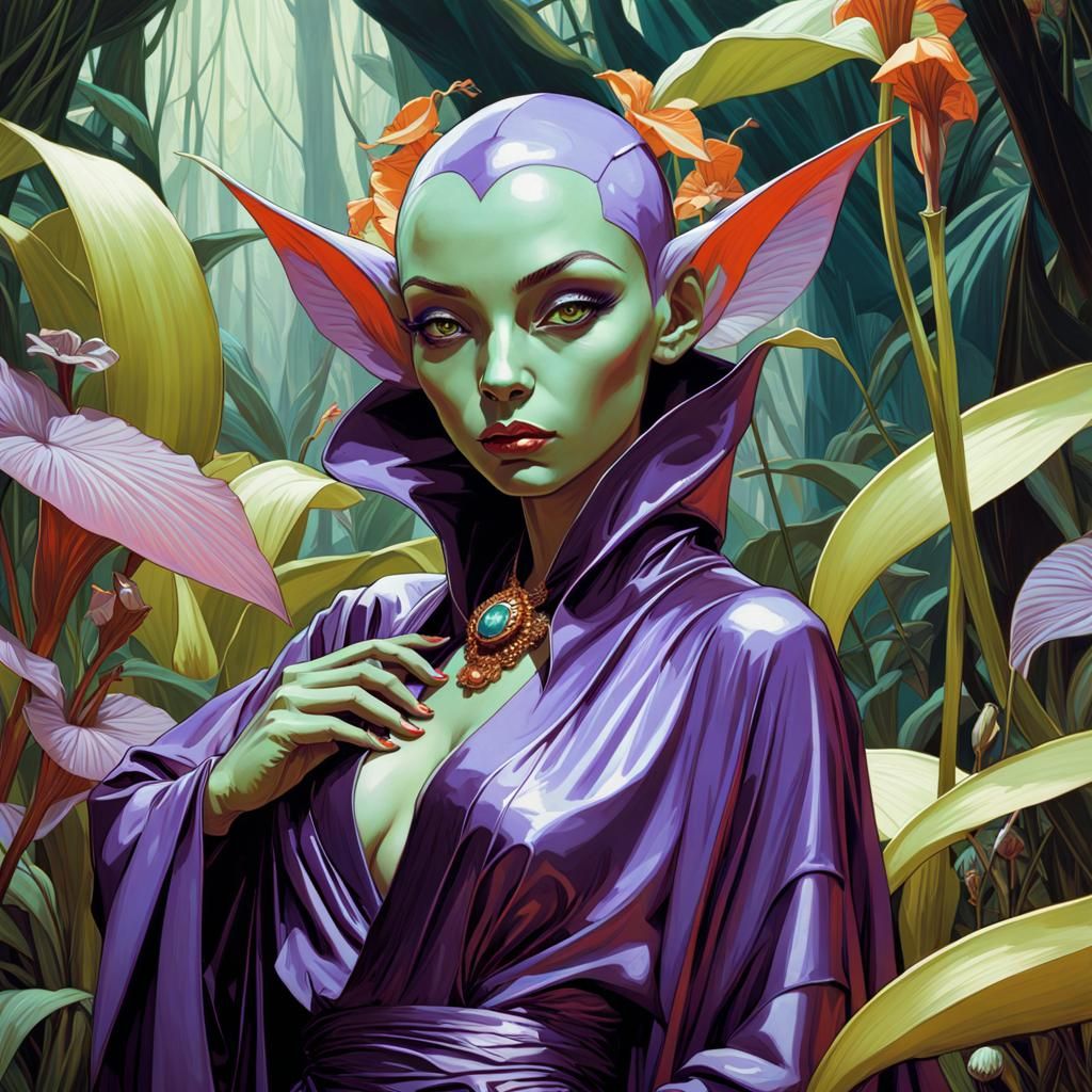 Purple Goblin Warlocks in a Carnivorous Rainforest