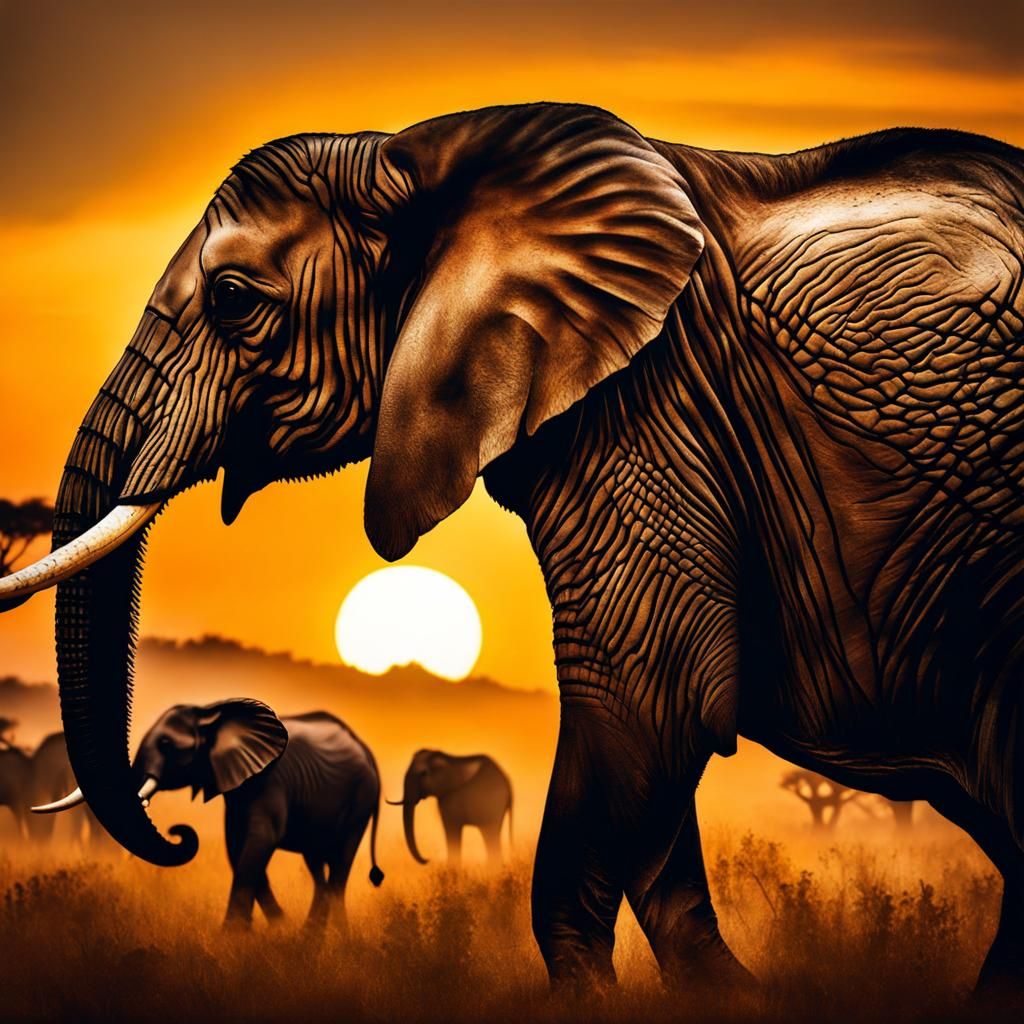 Elephant Portrait on Safari