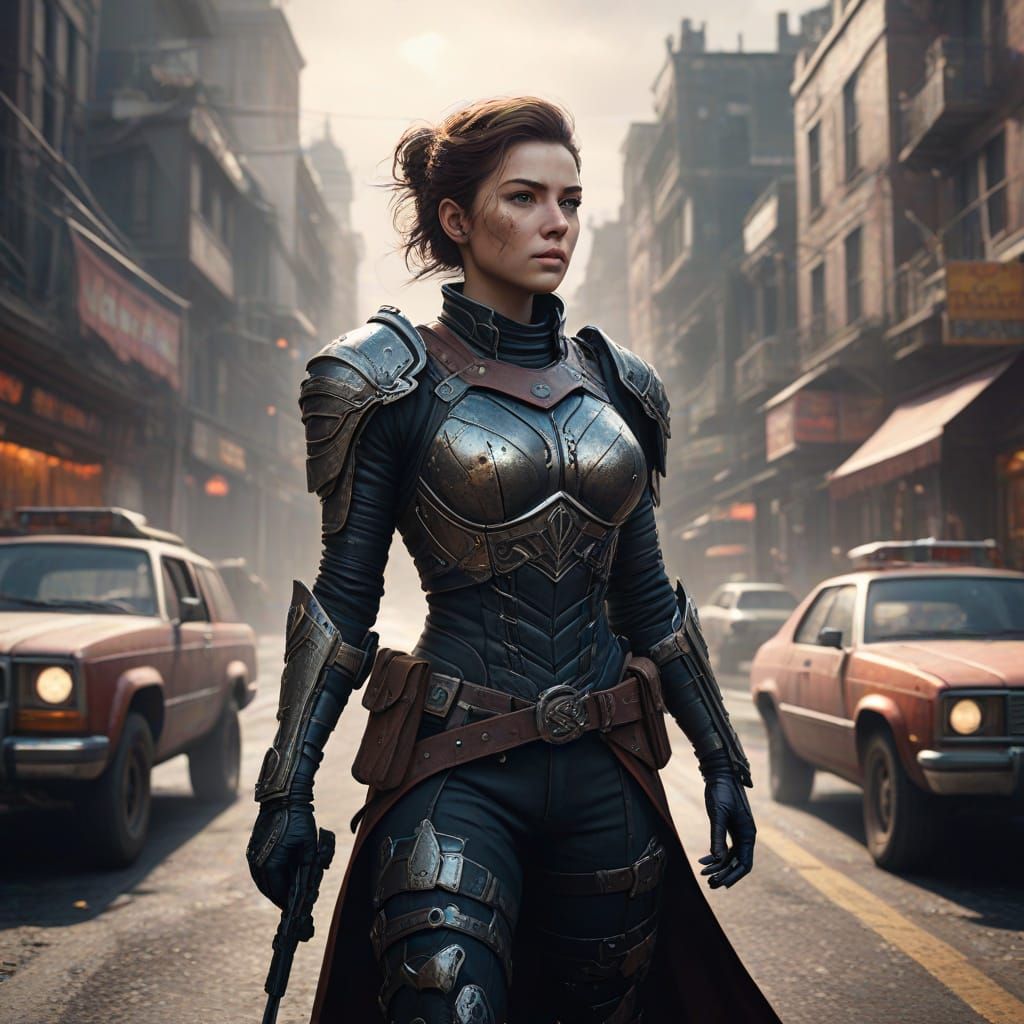 Fantastical Warrior's Journey: Deep Color Matte Painting