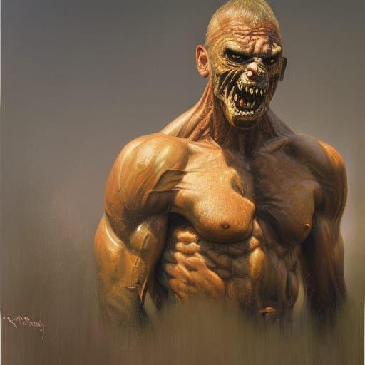 Monster Oil Painting in Gurney Style