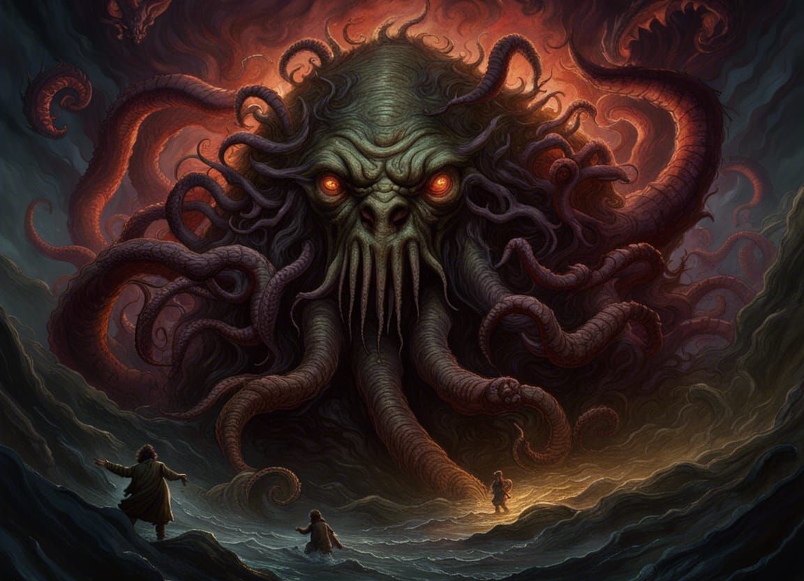 Terrifying Dunwich Horror Concept Art