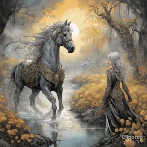 The Princess and the Horse AI Image