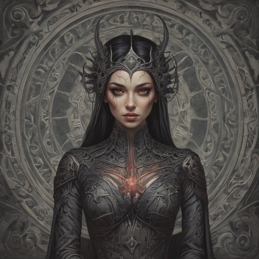 Surreal Grimdark Landscape in Psychedelic Style