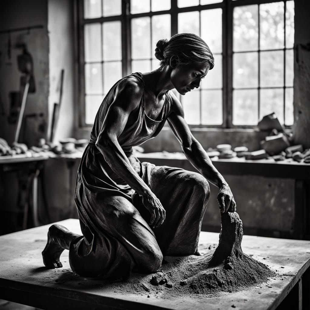 Intimate Portrait of Camille Claudel in Her Studio