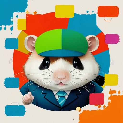 Hamster Lawyer in Abstract Art Style