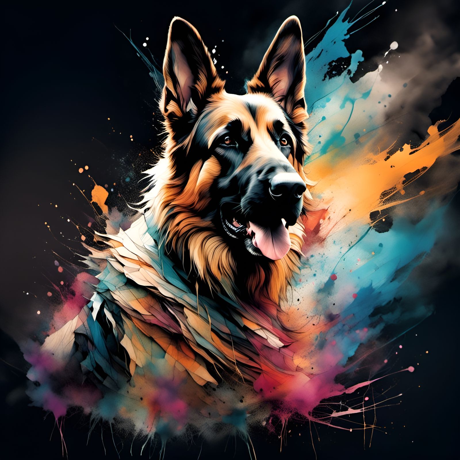 The love for a German Shepherd...
<lora:Woodsplash:1.0> <lora:Umbra:1.0>