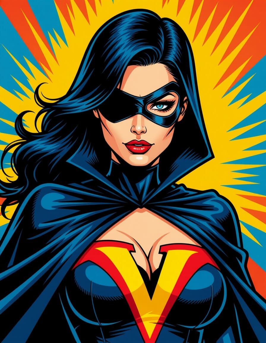 Comic Book Portrait of a One-Eyed Supervillain